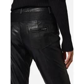 Ricano Donna - Damen Lederhose in Biker-Optik (Slim Fit/Regular Waist) – echtes (Premium) Ziegen Leder Braun, 2XL) - XXL