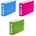 Livepac-Office 3x Bankordner / 140x250mm / für Kontoauszüge / je 1x hellgrün, hellblau, pink