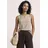 STREET ONE Top mit Rundhals und Cut-Out-Detail - Beige