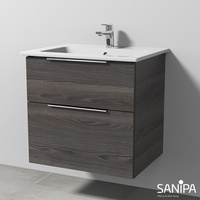 Sanipa 3way Waschtisch Venticello Waschtischunterschrank mit 2 Auszügen, UM32235,