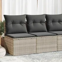vidaXL Garten-Lounge-Set 2-tlg. hellgrau