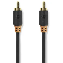 Nedis Digital-Audio-Kabel - RCA - RCA - Vergoldet - 2.00 m - Rund - PVC - Anthrazit - Box