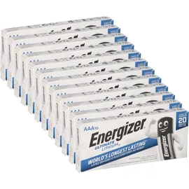 Energizer 120x Energizer Ultimate Batterie Lithium LR03 1.5V AAA Micro L92
