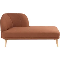 Linksseitige Chaiselounge TANLAY Stoff Goldbraun