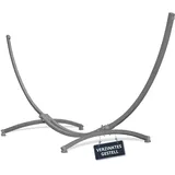 Potenza Gestell Outdoor Hängemattengestell XXL 365cm, 220kg I Gestell für Hängematten, Rahmen aus Verzinkter Stahl wetterfest (Grau)