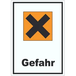 Aufkleber Gefahrensymbol Gesundheitsschädlich Gefahr Kreuz A6 (105x148mm)