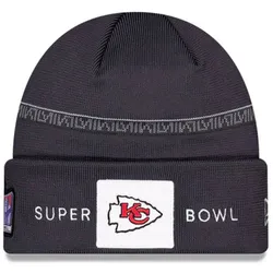 NEW ERA Kansas City Chiefs Super Bowl LVIII Cuff Knit Beanie - dunkelgrau - STK