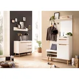 Home Affaire Garderoben-Set »Torge, Garderobe mit Stauraum, Garderobenschrank im Scandic Design«, (Set, 3 St.), enthält Sideboard, Garderobe mit Spiegel und Wandboard, in zwei Farben,