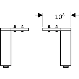 Geberit Fuß-Set 500367011 15 cm