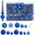 vidaXL 111-tlg. Weihnachtskugel-Set Blau Polystyrol