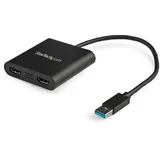 Startech USB-A auf Dual HDMI Adapter 31,5 cm Schwarz