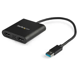 Startech USB-A auf Dual HDMI Adapter 31,5 cm Schwarz