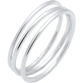 Elli Ring Damen Wickelring Filigran in 925 Sterling Silber Spirale, Ring Set Silber | Gr.: 52