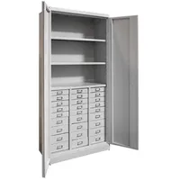 ADB Schubladenschrank lichtgrau 80,0 x 41,0 x 179,0 cm, 1 St.