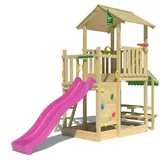 Jungle Gym Spielturm Keep mit Rutsche und Wasseranschluss Grün