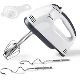 Handmixer, Handmixer Mit 7 Geschwindigkeitsstufen, Mixer-handmixer Enthält 2 Rührbesen, 2 Knethaken, 1 Trenneinsatz, Schneebesen Für Eiweiß - Crezuo