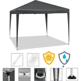 Woltu Faltpavillon 3 x 3 m inkl. 4 Seitenteile Anthrazit