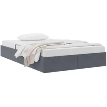 vidaXL Ottoman Bettgestell 120 x 200 cm Dunkelgrau