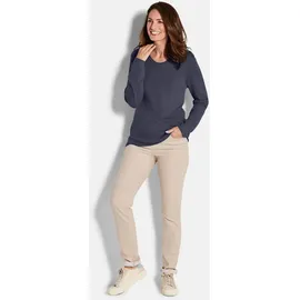 GOLDNER Rundhalspullover Blau 44