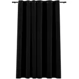 vidaXL Verdunkelungsvorhang Ösen 290 x 245 cm schwarz Leinenoptik