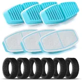 BEMOONY Katzenbrunnen-Filter, 6 Kohlefilter + 6 Schwämme, Multi-Filtration, für 3.2L Trinkbrunnen für Katze(H7), Filtration von Schwebehaaren, Wasserenthärtung