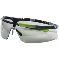 UVEX Schutzbrille »Super G«, Polycarbonat (PC), anthrazit/lime - schwarz