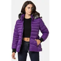 Cipo & Baxx "Jacken", Damen, Gr. S lila, 100% Polyester, unifarben, regular fit normal, Jacken Winterjacke, mit Kapuze, WM132
