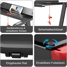 Costway Elektrisches Laufband App-kontrolliert | Bluetooth-Lautsprecher