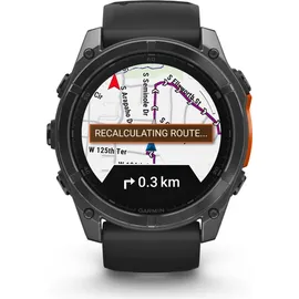 Garmin fenix 8 AMOLED 51 mm schwarz / schiefergrau mit QuickFit Silikon-Armband 26 mm