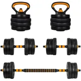 MOVIT Hantel-Set Kurzhantelset Kettlebell Langhantelset orange