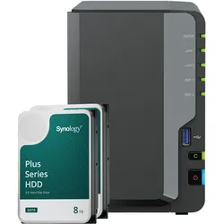 Synology Aktion % | DS224+ 16TB Plus HDD NAS-Bundle NAS inkl. 2x 8TB Plus HDD 3.5 Zoll SATA Festplatte