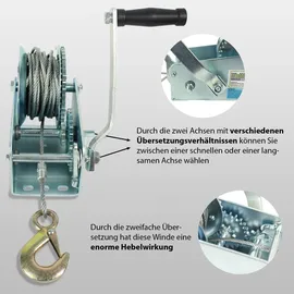 Trutzholm Seilwinde Stahl 10 m silberfarben