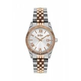 LeeCooper Uhr LC06470.530 Damen Armbanduhr klassisch Luxus-Design bicolor rosé