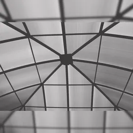 LECO Gartenpavillon mit Stegplatten 3,65x3,65 m, (L x B x H)