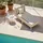 Oviala Gestreifte Chaiselongue modulare Gartenmöbel beige