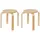Home4You Kinderhocker 2er Set Holz 34 x 30 x 34 cm Beige