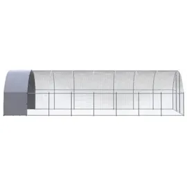vidaXL Outdoor-Hühnerstall 3x8x2 m Verzinkter Stahl