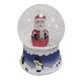 Mousehouse Gifts Weihnachten Schneekugel Spieluhr mit Weihnachtsmann Schneemann