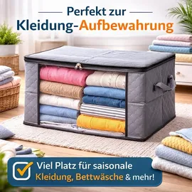 BigDean Aufbewahrungstasche 90L 6-tlg. grau/transparent