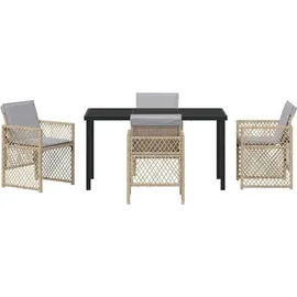 vidaXL Garten Essgruppe 5-tlg. Beige