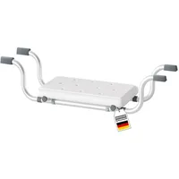 Karat Badewannensitz Levi verstellbar und rutschfest Aluminium 22 x 86 x 19 cm weiß