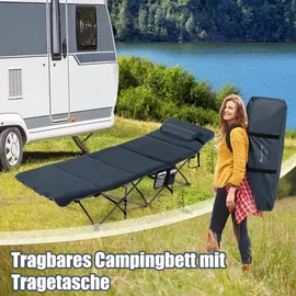Costway Feldbett Campingbett klappbar Blau