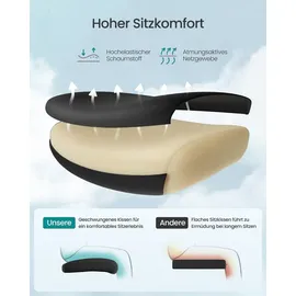 Songmics Bürostuhl Textil schwarz