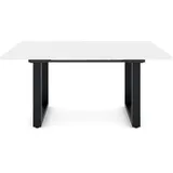 Mäusbacher Esstisch mit Auszug Vitrum 160/210 x 90 cm Glas Weiß 160