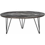 GUTMANN FACTORY Couchtisch, mit runder Tischplatte aus Aluminium schwarz , 523958-0 B/H/T: 82 cm x 34 cm x 82 cm,