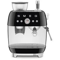 smeg Kaffeemaschine 50's Style Druckguß Schwarz