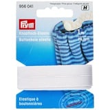 Prym Button Hole Elastic 18mm, Polyester, White, 8 x 5 x 2 cm