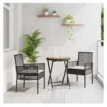 vidaXL Bistroset 3-tlg. Schwarz