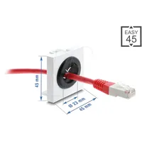 DeLock Easy 45 Kabeldurchführung rund O weiß schwarz