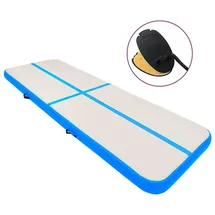 vidaXL Aufblasbare Gymnastikmatte mit Pumpe 800x100x15 cm PVC Blau